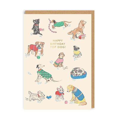 Cath Kidston Happy Birthday Top Dog Greeting Card (5621)