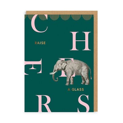 Cheers Elephant Greeting Card (5249)