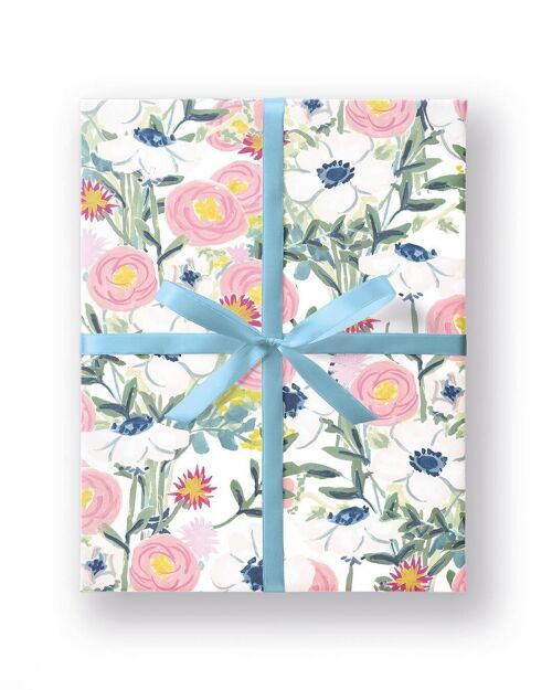 Floral Wrap Flat Gift Wrap (3630)