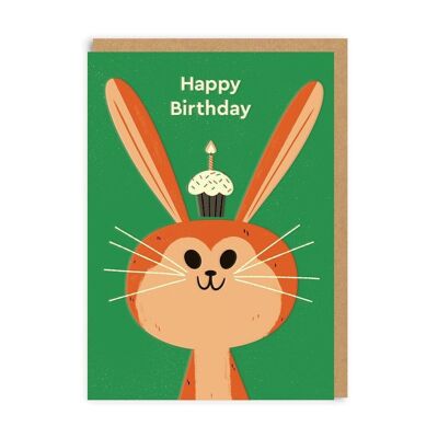 Carte de vœux d'anniversaire lapin (5224)