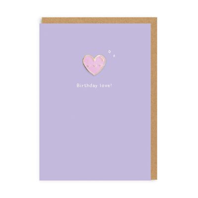 Birthday Love Enamel Pin Greeting Card (4477)