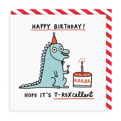 Tarjeta de felicitación de cumpleaños T-Rexcellent (4905)