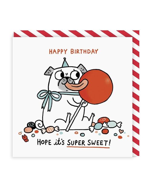 Hope It's Super Sweet Square Greeting Card (4909)