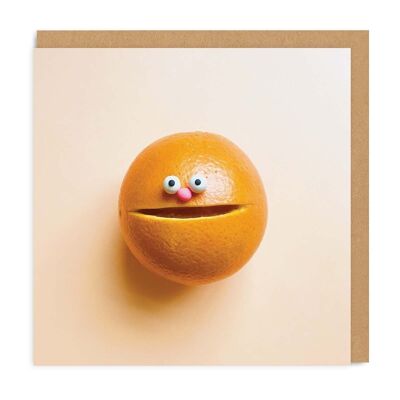 Visage souriant orange