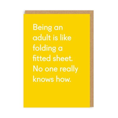 Folding a Fitted Sheet Greeting Card (3549)
