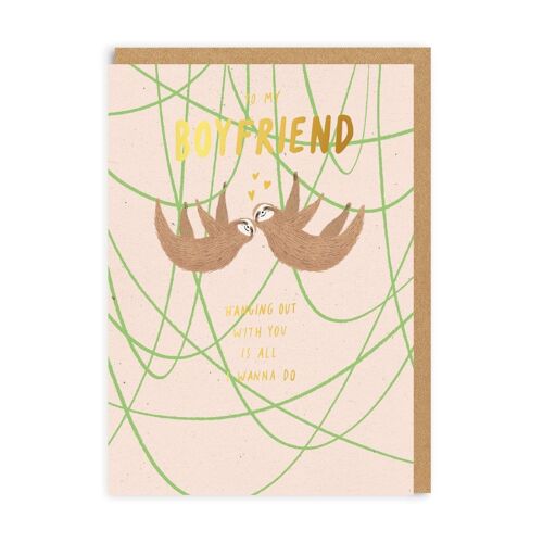 Sloth Boyfriend Greeting Card (4562)
