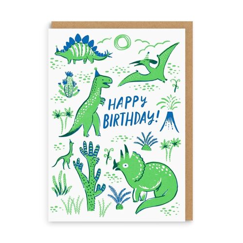 Dino Party Birthday Card (1238)