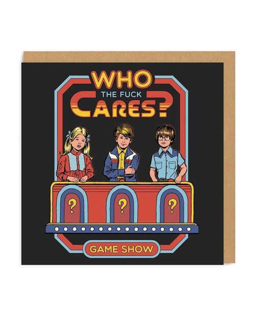 Who The F*ck Cares Square Greeting Card (3527)