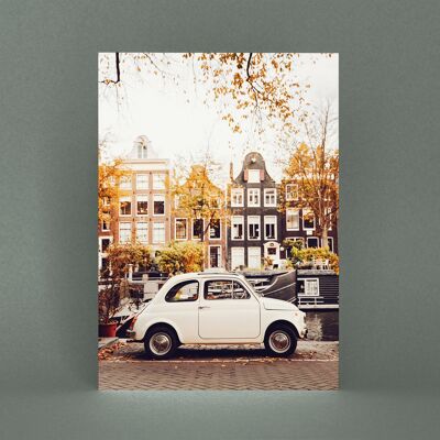 Postkarte Fiat in Amsterdam