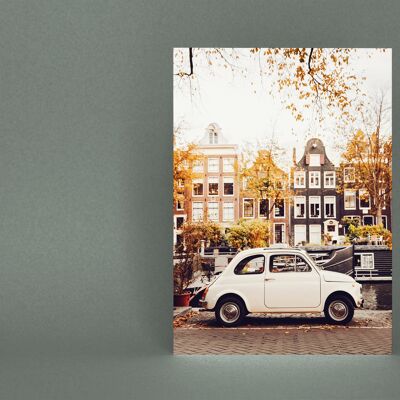 Postkarte Fiat in Amsterdam