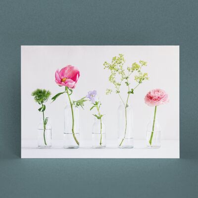 Carte postale fleurs printanières