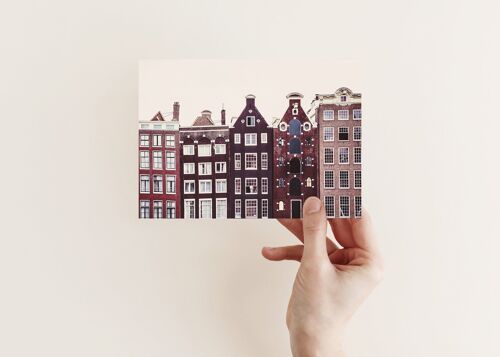 Postkarte Kanalhäuser Amsterdam