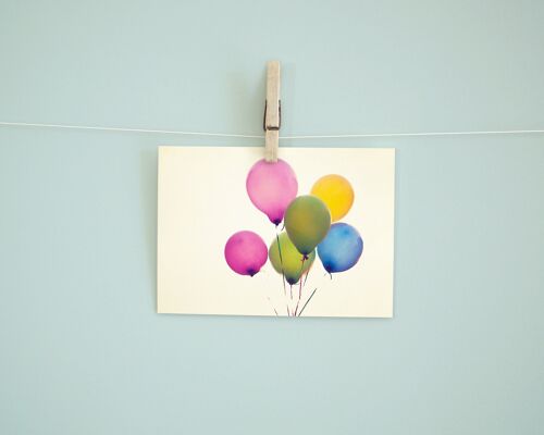 Postkarte Luftballons