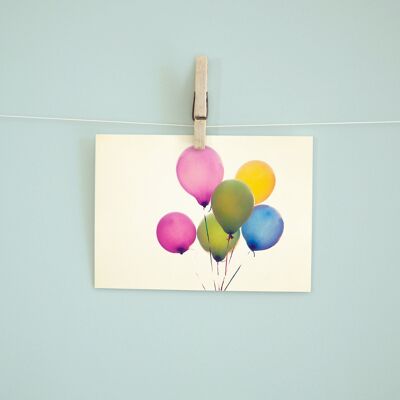 Postkarte Luftballons