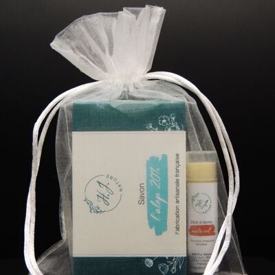 POUCH - ALEP SOAP 20% AND "NATURAL" LIP STICK