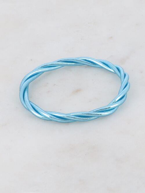 Jonc Bouddhiste torsadé taille XS - Bleu ciel