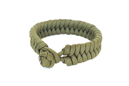 Men's bracelet braided paracord army green