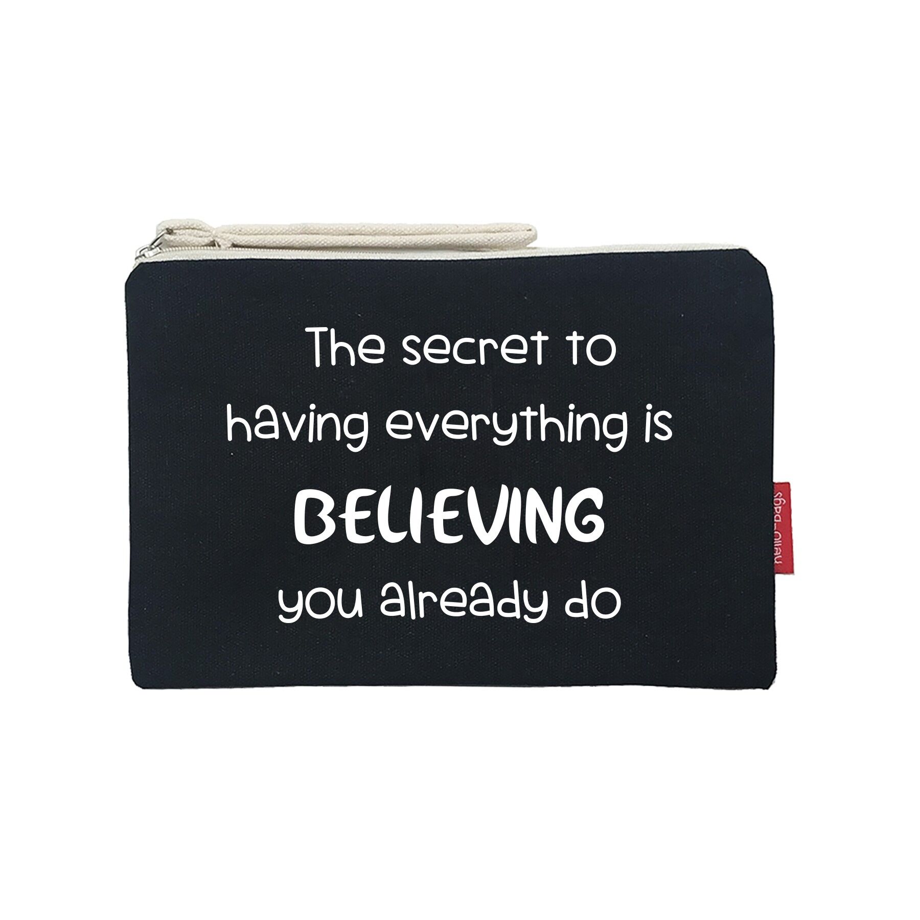 Toiletry Bag / Handbag, 100% Cotton, model "The secret"