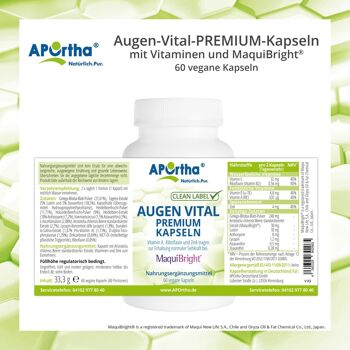 Capsules Eye Vital PREMIUM avec vitamines et MaquiBright® - 60 capsules végétaliennes 5