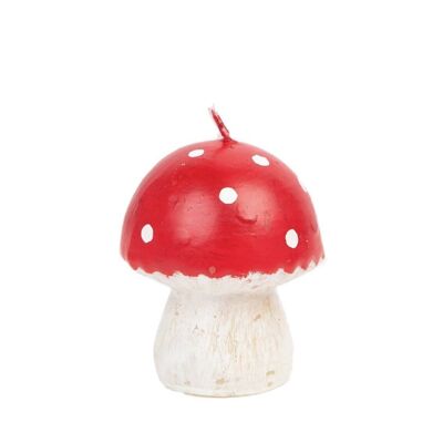 Red Toadstool Mushroom Candle - Small