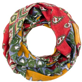 Lot de 3 écharpes à boucles d'été Sunsa en coton, foulard en forme d'écharpe tube 4