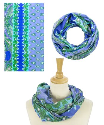 Lot de 3 écharpes à boucles d'été Sunsa en coton, foulard en forme d'écharpe tube 9