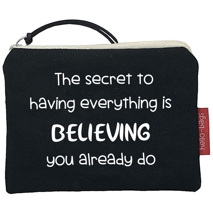 Portamonete / Portafoglio / Portacarte, 100% Cotone, modello "The secret".