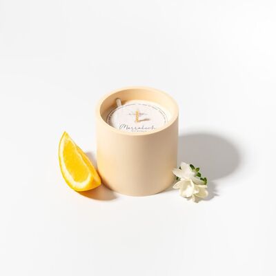 Bougie Marrakech - Bougie Rechargeable et Parfumée Fleur d'oranger, Jasmin