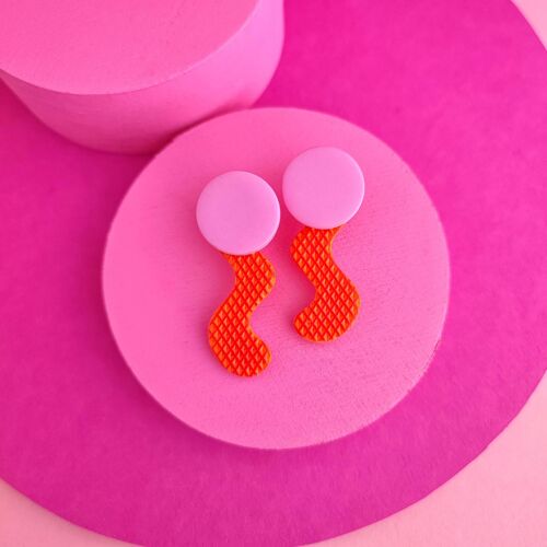 Brincos TAIS - Pink & Orange