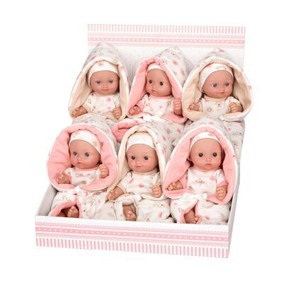 DOLL CALIN C/NANA 26CM ROSE/SAND DISPLAY