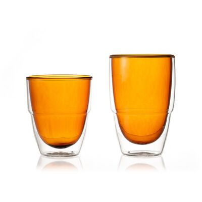 STACK doppelwandiges Glas amber 300 ml