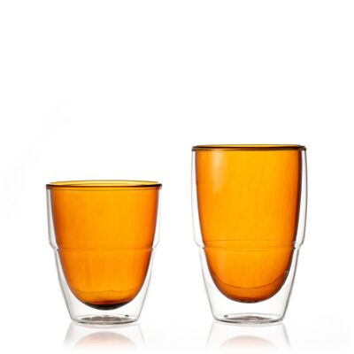 STACK doppelwandiges Glas amber 300 ml