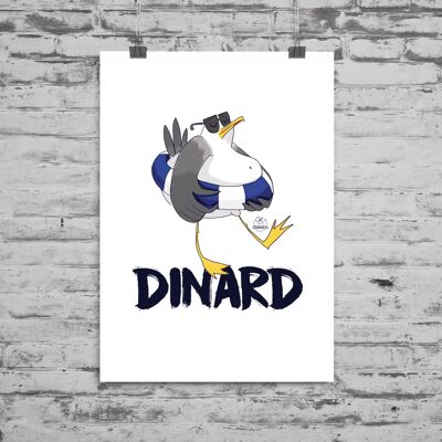 Affiche Dinard "Le Goéland avec sa bouée" - Format A3