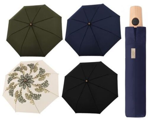 Kaufen Sie 12 Nature Taschenschirme mit Auf-/Zu-Automatik - die  nachhaltigen Regenschirme von doppler. Das Set besteht aus 3x Farbe Schwarz  - 3x Farbe Navy - 3x Farbe Oliv - 3x Design Choice (