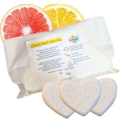 Bombes de bain aromathérapie aux agrumes (citronnelle + pamplemousse)