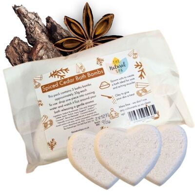 Spiced Cedar Bath Bomb - Packung mit 3