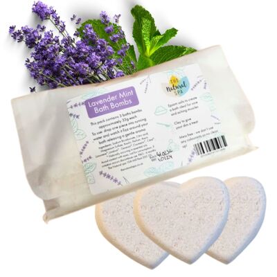 Bomba de Baño Lavanda Menta - pack de 3