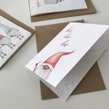 Tarjeta de Navidad Plantable - Pájaro Rojo 5