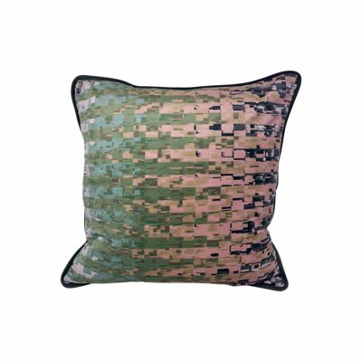 Block geometric piped cushion