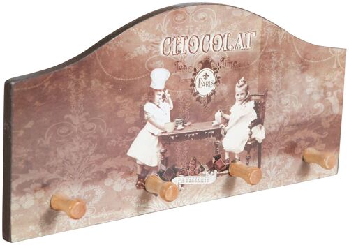 Appendino  Chocolat Decorato Anticato In Legno