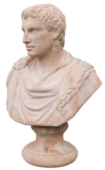 Buste De Jules César Vieilli En Terre Cuite Toscane 100 5