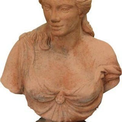 Busto Di Pompea Invecchiato In Terracotta Toscana 100% Made