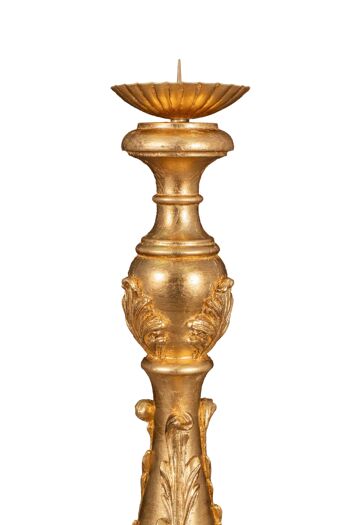 Chandelier en bois avec finition feuille d'or antique L7400-O 4