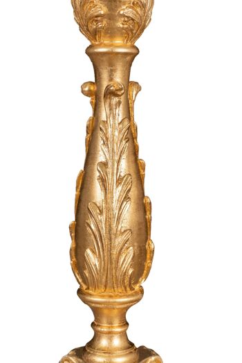 Chandelier en bois avec finition feuille d'or antique L7400-O 2