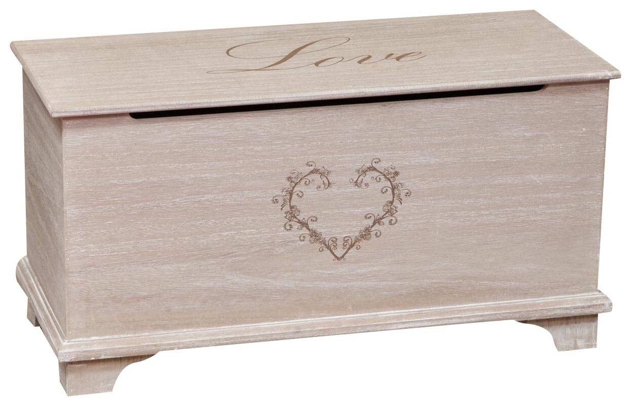 Cassapanca FLAMINIA Legno Bianco 120x44x51cm - Contenitore Per Ingresso O Camera