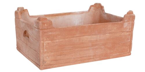 Cassetta Cesta In Terracotta 100% Made In Italy Interamente