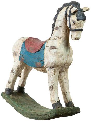 Cheval à Bascule En Céramique Peinte L53xpr13,5xh55 Cm 2