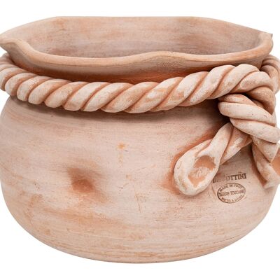 Cesta Cestina Vaso In Terracotta 100% Made In Italy Interame T0599-02