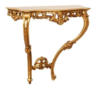 Console en bois avec finition feuille d'or antique Made In Ital 2