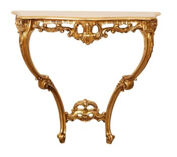 Console en bois avec finition feuille d'or antique Made In Ital 3